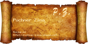 Puchner Zina névjegykártya